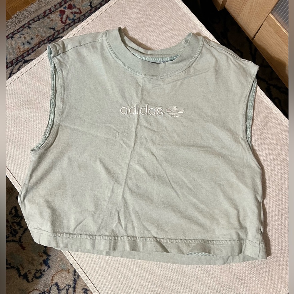 Adidas crop top muscle tank